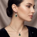 نیم‌ست استیل نگین سبز؛ شکوه و زیبایی کلاسیک100درصدرنگ ثابت وتضمینی - تصویر 2
