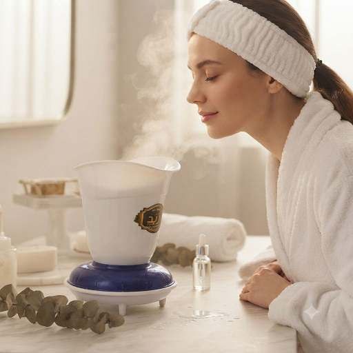 دستگاه بخور صورت طراحی ارگونومیک با خروجی بخار یکنواخت و ملایم. بهبود جریان خون و شادابی فوری پوست.