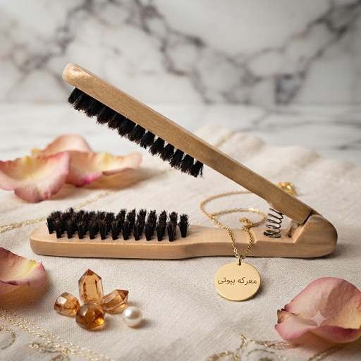 برس کراتینه چوبی ​کمک به صافی یکنواخت و ماندگاری بیشتر مواد کراتین