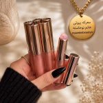 براش سیلیکونی آرایشی صورتی و رزگلد برای فید رژ لب و سایه