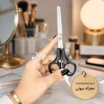 قیچی پیتاژ دوطرفه مو دارای طراحی دوطرفه برای پیتاژ و کم کردن حجم مو
