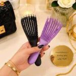برس مو حرفه ای مشکی وبنفش مناسب مرتب کردن و باز کردن گره مو