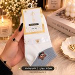 بسته‌بندی و جزئیات جوراب نخی زنانه طرح خرس ملوس